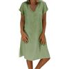 AMDOLE Abiti estivi da donna UK T-shirt in cotone casual taglie forti abiti da donna UK, Verde, XXXXXL