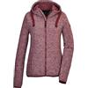 G.I.G.A. DX Donna Giacca in pile lavorata a maglia/Giacca in pile con cappuccio GW 52 WMN KNTFLC JCKT, weinrot, 36, 42233-000