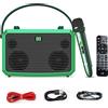 SHIDU 50W Macchina Karaoke per Adulti, Sistema PA Portatile Amplificatore Vocale Altoparlante Bluetooth con Microfono Wireless e Telecomando, Supporta AUX/USB/SD per Broadcast, Casa, Feste