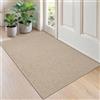 DEXI Zerbino Ingresso Interno 80 x 120 cm, Tappeto Porta Antiscivolo, Facile da Pulire, Zerbini Assorbente per Casa, Corridoio, Beige