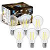 Aigostar Lampadina Vintage Edison LED E27 8W Equivalenti a 72W, Luce Bianca 6500K, 1000Lm, CRI＞80, A60 Stile Vintage Lampadine Decorativo, Non Dimmerabile, Pacco da 6 Pezzi