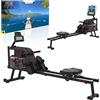 Neezee Vogatore, Vogatore Professionale per casa con Binario in Alluminio, Vogatore ad Acqua con Supporto per Tablet, Resistenza all'Acqua e Schermo LCD (Nuovo monitor)