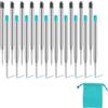 DHWEKU 20 Pezzi Penna Refill,Ricariche Blu,Ricarica oleosa, Ricarica Penna a Sfera, Ricarica sostituibile in metallo da 100 mm, Compatibile con la maggior parte delle penne a sfera,Nero e blu