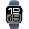 Apple Watch Series 10 GPS 46mm Silver Aluminum Case Sport Band S/M - Denim EU