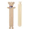 CityComfort Borsa Acqua Calda - Borsa Dell'Acqua Calda Peluche Animali 1L/2L Borsa Acqua Calda Gomma Naturale Cover di Pile Dolori Cervicale Relax (Orso Beige Lungo)