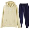 Generico Completo Uomo con Cappuccio Autunno Invernale Tuta in 2 Pezzi Giacca e Pantaloni Cotone Tracksuit Completi da Ginnastica Sweatshirt con Cerniera a Maniche Lunghe Sportivi Tute da Uomo Tennis Leggera