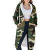 Generic Cappotto Cardigan da Donna, Giacca con Cappuccio, Tasca Calda, Casual, con Cerniera Giubbotto di Pelle Chiodo Cento Grammi (Green, L)