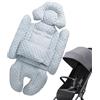 Ziennhu Inserto per seggiolino auto per bambini, supporto per testa e corpo per bambini,Supporto per testa e corpo per seggiolino auto morbido | Fodera per passeggino per baby shower, seggiolini auto