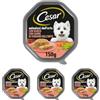 Cesar Selezioni dell'orto Cibo per Cane con Manzo con cuore di verdure dell'orto 150 g - 14 Vaschette (Confezione da 4)