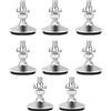 Drenky Piedini per Mobili Regolabili, Piedini di Livellamento M8 x 30mm Robusto Vite Regolabile Con Base in Gomma Antiscivolo e Dado, 8 pezzi