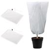 iBamso Riparo delle Piante d'inverno, Coperture Calde per Piante da Giardino Proteggono Le Piante in Vaso, Telo Antigelo Piante per Piante con Cerniera e Coulisse -Bianco- 2 PCS (120 x 180 CM)