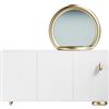 DRIADE madia FREEZE ME BIANCO SEGNALE con specchio maniglia e piedini ORO LUCIDO - D00173J123002+D00170O944112+D0017I3945112