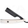 Boker Solingen. Julian's Barbershop, rasoio mano libera con lama brunita da 6/8 e manico in Elforyn bianco. Edizione limitata di 99 pezzi