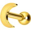 PIERCINGLINE Piercing per orecchio in titanio, con luna, per piercing e orecchio, colore a scelta, 3.5 x 5 mm, Titanio