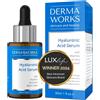 Dermaworks SIERO VISO ACIDO IALURONICO con Vitamina E, Aloe Vera e Amamelide - Contorno Occhi Antirughe - Idratante in Profondità - Siero Viso Rimpolpante e Illuminate - Skincare Uomo e Donna di DERMAWORKS