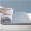 ThiCc Materasso da pavimento singolo, con borsa sottovuoto, tatami giapponese, arrotolabile, ultra morbido, per ospiti, campeggio, dormitorio per studenti, 90 x 190 cm, grigio