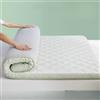 ThiCc Materasso da pavimento singolo, con borsa sottovuoto, tatami giapponese, arrotolabile, ultra morbido, per ospiti, campeggio, dormitorio per studenti, 90 x 190 cm, verde