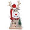Mopec NA110 Renna Feltro con Base in Legno Albero e Regalo. 8 x 18 x 4 cm, Multicolore