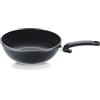 Fissler Ceratal Orbit Black Padella Wok in alluminio, da 30 cm e 5.2 l, con rivestimento antiaderente in ceramica, bordo alto, senza PFAS/PTFE, per piani cottura a induzione
