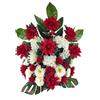 DRW Centro di Fiori Artificiali Cimitero, Chiesa Matrimoni sepolture Rosso e Bianco con dalie e lilium 70x73x30