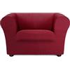 ECOMMERC3 | Copridivano misura 1 posto bielastico super elasticizzato divani Chester e Klippan - Copridivano colore bordeaux, protezione anti usura traspirante, vestibilità massima con schiuma di