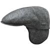 Melegari Berretto Classico con paraorecchie e coprinuca | Pinerolo | Uomo/Donna | Made in Italy (56, Grigio)