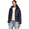 Tommy Hilfiger Donna Giacca Imbottita Down Casual Jacket con Cappuccio, Blu (Dark Night Navy), S
