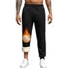 Vorvowry Pantaloni Tuta Uomo Invernali Caldo Felpati Pile Pantalone Termici Cotone Sportivi Joggers con Elastico in Vita Coulisse e Tasche XXL Zaffiro Gamba Dritta