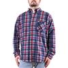 BESTLAKE BLK Camicia Uomo Invernale in Pile Camicia Casual Regular Fit con Taschino (XL, Blu Navy Rosso)