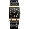 RORIOS Quarzo Orologio da Uomo Orologio da Polso Semplice Quadrati Orologio Business Impermeabile Orologio Calendario Luminosi Cinturino Acciaio Inossidabile Oro Nero A
