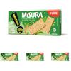 Misura Protein Crackers con Soia - Fonte di Proteine Vegetali, Farina da Filiera Italiana, Confezione esterna in Carta Certificata FSC, Confezione con 12 Porzioni (Confezione da 4)