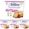 NATTURA Fette Biscottate Integrali Senza Zuccheri, Ricche di Fibre, Senza Latte, Senza Olio di Palma, di Bassi Grassi Saturi, Senza Sale, Prodotto Vegano, 300 g (Confezione da 4)