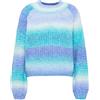 OCY Maglione Lavorato a Maglia, Turchese Multicolore, M/L Donna