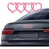 Middrivr Adesivo 3D con logo a forma di cuore e scritta Love, accessorio per auto, decorazione esterna, ricambio per auto, adesivo 3D, adatto per Audi A3, A4, A5, A6, A8, TT, R8, Q3, Q5, Q7, colore rosa