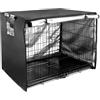 XHDZSW Copertura per gabbie per cani, Tessuto Oxford 210D Porta Copri Kennel Cane, impermeabile Copertura della gabbia, per animali domestici Copertura della gabbia per cani (XXL,Nero)