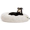 ZINN - Cuccia per cani di grandi dimensioni, con ciambella, cuscino rotondo auto-riscaldante, fondo antiscivolo, super morbido per gatti