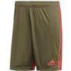 Adidas Tastigo 19 SRT, Pantaloncini Uomo, Verde (Raw Khaki/Shock Red), L