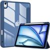 ProCase Cover iPad Air 11 M3 2025/M2 2024, Custodia iPad Air 6/5/4 Generazione 2024/2022/2020 10,9 Pollici con Portapenna, Retro Posteriore Transparent Smart -Blu Marino