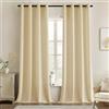 MIULEE Tende per interni Tende Trasparenti per Camera da Letto Finestra Moderne Tenda Salotto Soggiorno 2 Pannelli 140x245cm Beige