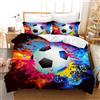 Gegeryozer Set da letto Calcio 200×200 cm per Bambini Copripiumino Calcio 2 Persone Copripiumino per Bambini in Microfibra con Due Federe da 50 x 75 cm（F05）