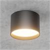 Klighten LED 12W Faretti da Soffitto Rotonda, Nero Faretto da superficie, Plafoniera Bianco caldo 3000K, Plafoniera da Soffitto Moderna, Lampada da soffitto Alluminio+Acrilico, IP44, 598LM, 60X90mm