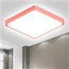 LQWELL® Plafoniera Lampada da soffitto a LED, IP44 Lampada da bagno impermeabile Quadrata piatta 18W 6000K 1600LM Sottile per soggiorno Bagno Camera da letto Cucina Seminterrato Ufficio, 220 * 24mm