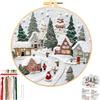 JSRQT Ricamo Starter Kit Natale,Set da Ricamo per Principianti,Christmas Ricamo Starter Kit per Adulto Principianti