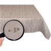 Valia Home Tovaglia con rivestimento in Teflon per interno ed esterno in molti design | Tovaglia idrorepellente e anti-macchia grazie all'effetto loto affidabile | Beige 110 x 110 cm