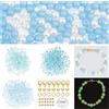 NBEADS Kit per Realizzare Braccialetti, Perline di Vetro Che Si Illuminano al Buio Perline Distanziatrici con Fermagli A Moschettone e Anellini per La Creazione di Gioielli, Collane e Bracciali