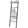 HOOBRO Portasciugamani, Portasalviette Bagno, con 4 Barre e 1 Ripiani, 41 x 20 x 156 cm, per Sciarpe, Coperte, Vestiti, Struttura in Metallo EBF73CJ01G1