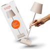 SIGOR Nuindie - Lampada da tavolo a LED dimmerabile, per interni ed esterni, IP54, resistente agli spruzzi, altezza 38 cm, ricaricabile con USB-C, durata 12 ore, sottile
