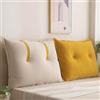 Hoowarm Cuscino da Lettura per Letto e Divano Imbottito Schienale Cuscinoni Matrimoniale/Singolo Cuscini Testata Letto Rimovibile Grande Cuscino da Parete Supporto Lombare Cuscino(A,60x60x15cm1pc)