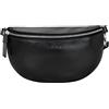 LEABAGS Bogota grande marsupio in vera pelle | Borsa a tracolla da donna con cerniera | 27x7x16 cm | Nero