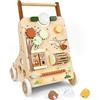 Little Log Girello in legno Girello a spinta per bambini Centri di attività per bambini multifunzionali con selezionatore di forme Giocattolo in legno Regalo per ragazze Biys 1 2 3 anni